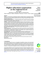 Higher education cooperation at&nbsp;the regional level