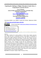 Current challenges in South Africa’s in Higher education sector: A literature review