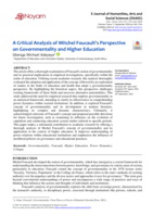 A critical analysis of Mitchel Foucault's perspective on governmentality and higher education