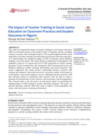 The impact of teacher training in social justice education on classroom practices and student outcomes in Nigeria