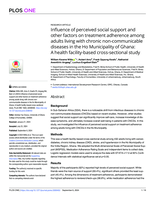 Influence of perceived social support and other factors on treatment adherence among adults living with chronic non-communicable diseases in the Ho Municipality of Ghana: A health facility-based cross-sectional study