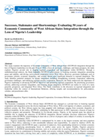 Successes, stalemates and shortcomings: Evaluating 50 years of economic community of West African states integration through the lens of Nigeria's leadership
