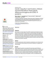 Gender inequality in work location, childcare and work-life balance: Phase-specific differences throughout the COVID-19 pandemic