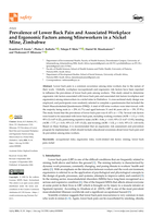 Prevalence of lower back pain and associated workplace and ergonomic factors among mineworkers in a Nickel Mine, Zimbabwe