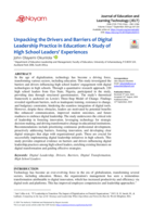 Unpacking the drivers and barriers of digital leadership practice in education: A study of high school leaders’ experiences