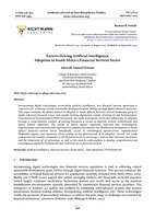 Factors driving artificial intelligence adoption in South Africa's financial services sector