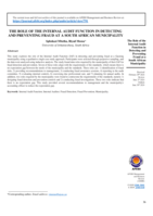  The role of the internal audit function in detecting and preventing fraud at a South African municipality