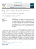 Machine learning based prediction of Young's modulus of stainless steel coated with high entropy alloys