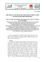 The impact of health and safety education on disaster preparedness