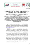 Working time flexibility or insecurity: Experiences of casual workers