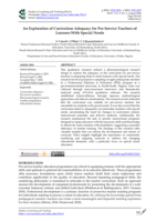 An exploration of curriculum adequacy for pre-service teachers of learners with special needs