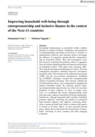 Improving household well‐being through entrepreneurship and inclusive finance in the context of the next‐11 countries