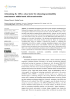 Africanizing the SDGs: A key factor for enhancing sustainability consciousness within South African universities