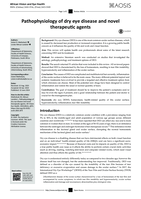 Pathophysiology of dry eye disease and novel therapeutic agents