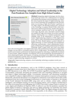 Digital technology adoption and school leadership in the post-pandemic era: Insights from high school leaders