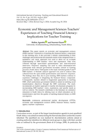 Economic and management sciences teachers’ experiences of teaching financial literacy: Implications for teacher training