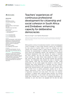 Teachers' experiences of continuous professional development for citizenship and social cohesion in South Africa and Zimbabwe: Enhancing capacity for deliberative democracies