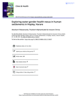 Exploring water-gender-health nexus in human settlements in Hopley, Harare