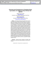 Outcomes and consequences of workplace bullying incidents: An indigenous South African perspective
