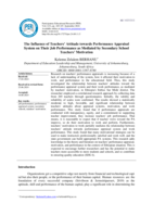 The influence of teachers’ attitude towards performance appraisal system on their job performance as mediated by secondary school teachers’ motivation