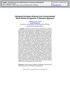 Managing workplace bullying from contextualised South African perspective: A narrative approach