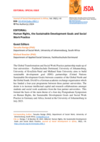   Editorial: Human Rights, the Sustainable Development Goals and social work practice: SPECIAL ISSUE, VOLUME 39, ISSUE 2