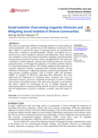 Social isolation: Overcoming linguistic obstacles and mitigating social isolation in diverse communities