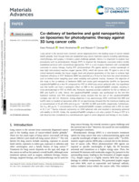 Co-delivery of berberine and gold nanoparticles on liposomes for photodynamic therapy against 3D lung cancer cells