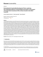 Revaluating the Sustainable Development Thesis: exploring the moderating influence of Technological Innovation on the impact of Foreign Direct Investment (FDI) on Green Growth in the OECD Countries