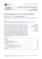Factors influencing the success of local craft tourism businesses