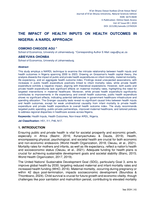The impact of health inputs on health outcomes in Nigeria: A Nardl approach