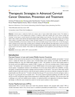 Therapeutic strategies in advanced cervical cancer detection, prevention and treatment