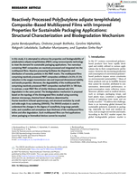  Reactively processed poly(butylene adipate terephthalate) composite-based multilayered films with improved properties for sustainable packaging applications: Structural characterization and biodegradation mechanism