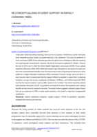  Re-conceptualizing student support in rapidly changing times