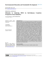 Obstacles to achieving SDG3 in Sub-Saharan countries: Perspectives from Zimbabwe