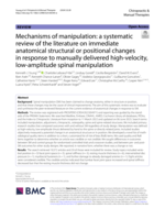 Mechanisms of manipulation: A systematic review of the literature on immediate anatomical structural or positional changes in response to manually delivered high-velocity, low-amplitude spinal manipulation