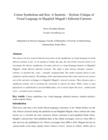 Colour symbolism and size: A semiotic – stylistic critique of visual language in Mqapheli Mngadi's editorial cartoons