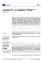 Does board gender diversity influence SDGs disclosure? Insight from top 15 JSE-listed mining companies