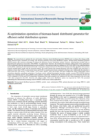 AI-optimization operation of biomass-based distributed generator for efficient radial distribution system