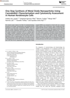 One-step synthesis of metal oxide nanoparticles using cannabidiol: Characterisation and cytotoxicity assessment in human keratinocyte cells