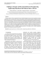 Challenges, strategies and recommendations for reengineering engineering education in Sub-Saharan Africa: A review
