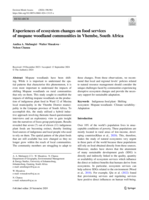 Experiences of ecosystem changes on food services of mopane woodland communities in Vhembe, South Africa
