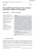 Best possible upper bounds on the restrained domination number of cubic graphs