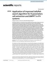 Application of improved Jellyfish search algorithm for 9-parameters cell extraction and GMPPT in PV systems