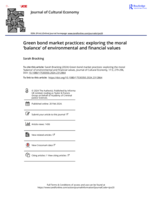 Green bond market practices: exploring the moral 'balance' of environmental and financial values