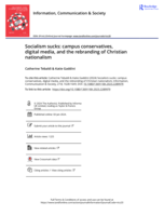 Socialism sucks: campus conservatives, digital media, and the rebranding of Christian nationalism