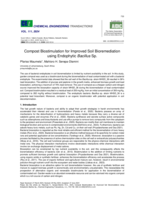  Compost biostimulation for improved soil bioremediation using endophytic bacillus Sp