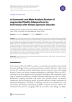 A Systematic and Meta-Analysis Review of Augmented Reality Interventions for Individuals with Autism Spectrum Disorder