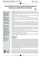 The practicality of long-term blended teaching and learning at a South African institution