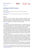 Justifying scientific progress
